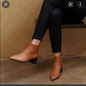 Everlane Boss Boot in pebbled cognac leather